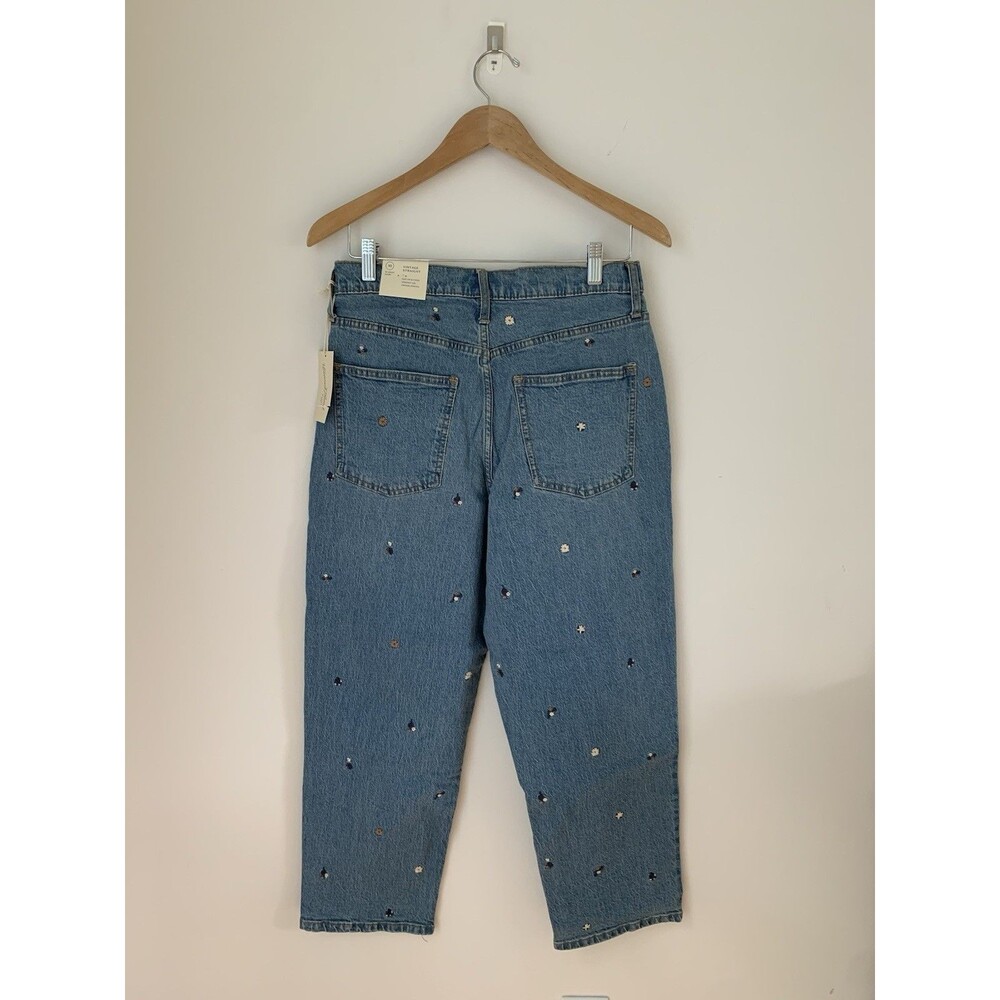 NWT Universal Thread High Waist Vintage Straight Floral Jeans- Size 10 Short - Picture 8 of 13